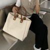 Simple canvas hand-held women's bag trend fashion women's large bag tot one shoulder fashion 2022 summer new women's bag
