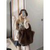 autumn and winter new plush bag women's tote bag women's large capacity versatile Tote plush cloth shoulder bag 