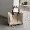 Simple canvas hand-held women's bag trend fashion women's large bag tot one shoulder fashion 2022 summer new women's bag