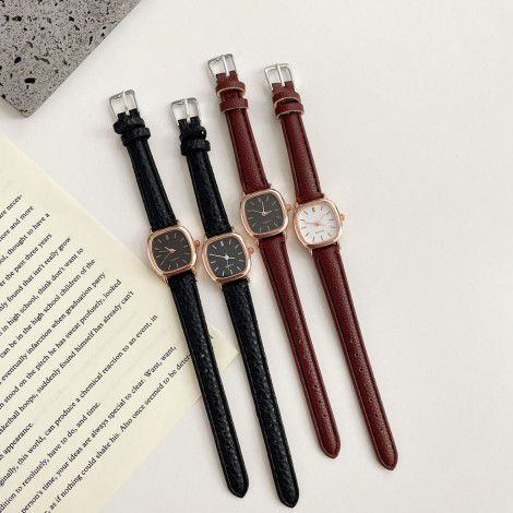 Square belt literary retro women's watch Korean fashion women's quartz watch fashion versatile women's Watch