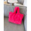 autumn and winter new plush bag women's tote bag women's large capacity versatile Tote plush cloth shoulder bag 