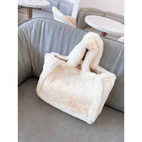 autumn and winter new plush bag women's tote bag women's large capacity versatile Tote plush cloth shoulder bag 