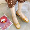 Retro square head flat bottom grandma shoes spring and summer single shoes women's Korean casual shoes shallow mouth Doudou shoes egg roll shoes 