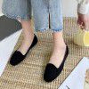 spring and Autumn New Women's shoes with tendon soles, versatile square head fashion small single shoes, nurse shallow mouth shoes, large single shoes 43 