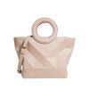  spring and summer new fashion trend ring portable tot briefcase women's wrinkled Lingge soft leather handbag 