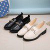 In the spring of 2022, the new-style Lefu shoes for female students have round heads and wear British style small leather shoes and square heel casual single shoes 