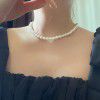 French elegant, high-grade, explosive full round pearl necklace, women's manual Beaded neckchain, European and American popular jewelry wholesale