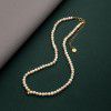 French freshwater pearl small golden bean pendant Vintage Necklace Choker Zhong Chuxi neck chain clavicle chain female
