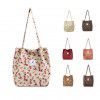 Women's printed handbag leisure Europe and America large capacity corduroy canvas bag women's travel shopping Plush shoulder bag