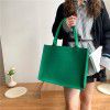 Large capacity women's shoulder bag solid color simple Tote Bag NEW net red handbag shopping bag wholesale