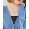 OPK jewelry French natural freshwater pearl clavicle chain female ins fashion light luxury versatile stainless steel Love Necklace