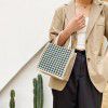 Cross border wholesale bags, women's new Plaid linen bags, fashionable casual women's handbags, simple shoulder bags