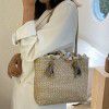 Woven single shoulder women's bag outdoor leisure Women's hand bag summer wholesale foreign trade tidal bag straw woven Bento bag