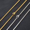 Titanium steel men's necklace chain chain square pearl clavicle chain box chain ce401