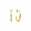 European and American simple C-shaped twisted Earrings stainless steel women's Earrings plated with 18K Gold women's stainless steel earrings