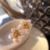 181 / 00 French irregular hand-made Flower Earrings 925 pins sweet lovely earrings g9-3