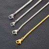 Titanium steel men's necklace chain chain square pearl clavicle chain box chain ce401