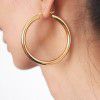 European and American new super large stainless steel round hollow earrings, high-grade photosensitive surface earrings, earrings, temperament, female ring jewelry