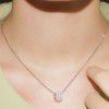 A European and American brand S925 Sterling Silver Necklace, female diamond inlaid, small waist, pearl clavicle chain, temperament, anti allergic tide ins
