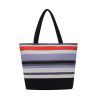 New shoulder bag women Oxford cloth bag simple canvas bag stripe contrast color women's handbag cross border manufacturer wholesale
