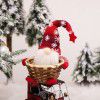 Cross border European and American new Christmas decorations faceless old man candy basket bamboo small holding basket creative home gifts