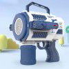 Electric Gatling backpack DIY bubble machine children's music 12 hole space rocket launcher bubble gun toy wholesale