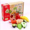 Children's family toys puzzle wooden magnetic vegetables and fruits cut happy kitchen simulation mini toy model