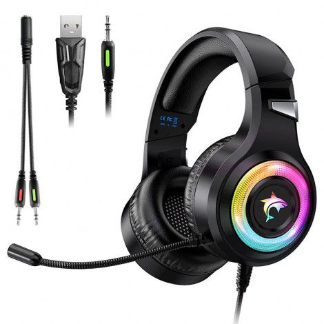 Cross border spot F2 game headset 7.1rgb wired headset mobile phone computer subwoofer headset wholesale 