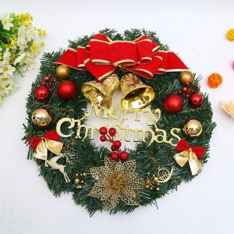 30cm shopping mall, hotel, supermarket decoration, Christmas decorations, Christmas garlands, manufacturers, wholesale doors, hanging rattan rings