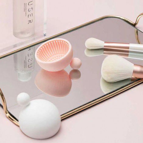New small balls make-up brush cleaner beauty make-up does not hurt the bristles silica gel cleaning plate cleaning tools brush wholesale