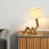 European solid wood robot creative table lamp Nordic desk lamp American bedroom bedside table lamp Australian style