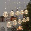 Led Santa Claus Snowman Christmas tree curtain lamp Christmas Wishing ball window festive decoration copper lamp round ball lamp string