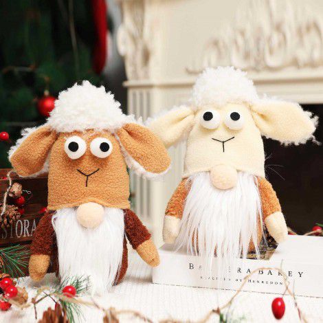 Us Amazon cross border christmas Rudolph Plush Doll sheep faceless Old Man Doll decorative gift