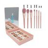 7-12 nude pink makeup brushes, full set of Cangzhou powder brush, eye shadow brush, powder Blusher Brush, makeup mirror, beauty tools