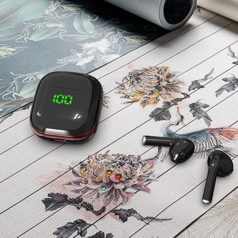 K6 wireless charging Bluetooth headset LED display tws5 1 two channel stereo creative gift 