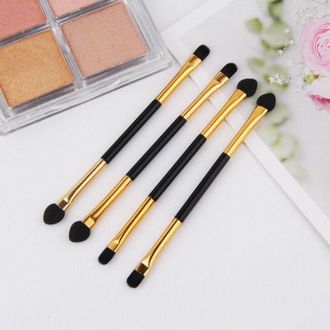 Single double head eye shadow brush, makeup brush, sponge stick, portable, a halo dye makeup tool for eye beginners