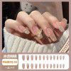 Ice through Camellia water diamond nail patch net red nail patch medium long detachable wearing nail piece nail enhancement finished product