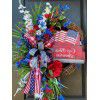 New products of cross-border independent station: American National Day, independence day, wreath, door hanging, home fabric decoration, holiday window props