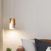Japanese bedside chandelier Nordic log wind chandelier bedside lamp modern simple designer Yuji wind homestay lamp