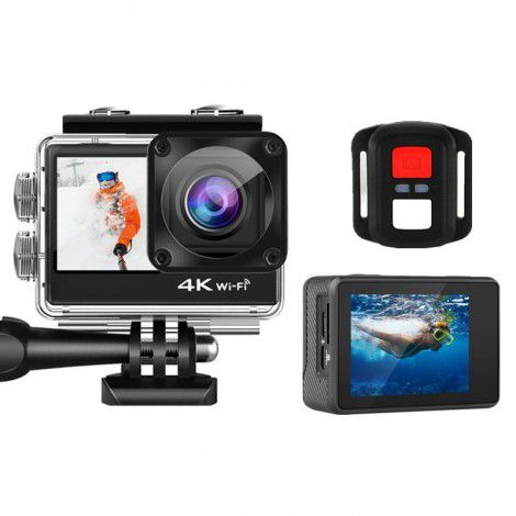 New HD 4K Sports Camera touch screen dual screen anti shake outdoor cycling diving intelligent WiFi Sports Camera