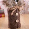 Christmas decorations, European and American new wine sets, holiday decoration props, bowknot, linen, wool collar, red wine bottle sets, spot