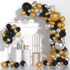 Amazon's new black gold balloon set cross border birthday theme balloon combination holiday party decorations