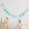 Ins style birthday party flags, colorful flags, flowers, kindergarten decorations, banners, festive decorations, hanging decorations, flag braces