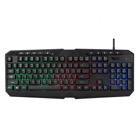 Dongguan factory supplies wired USB luminous keyboard, desktop computer floating key, game rainbow mechanical keyboard