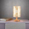 Hot selling solid wood embossed table lamp small red book parent-child manual DIY activity material cross-border cloth cover bedside night light