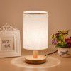 Hot selling solid wood embossed table lamp small red book parent-child manual DIY activity material cross-border cloth cover bedside night light