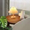 Pleated desk lamp Nordic ins style bedroom bedside lamp bed and Breakfast decoration Nightlight net red light girl dormitory decoration