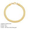 Emanco European and American cross-border new Bracelet Stainless Steel gold-plated bracelet 3mm-5mm flat Snake Bracelet Bracelet
