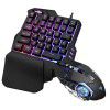 Cross border single handed keyboard RGB mechanical game keypad computer notebook eat chicken lol mobile game keyboard set