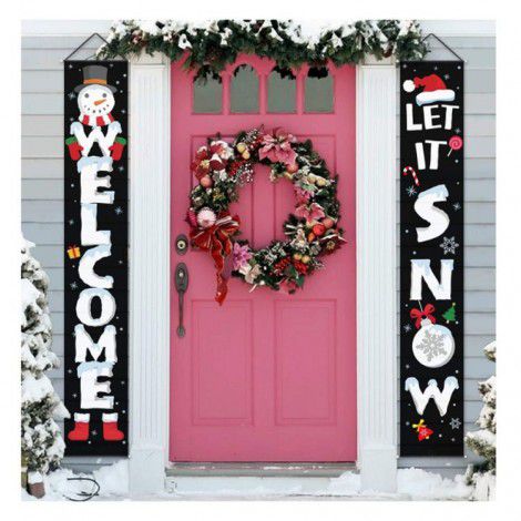 Origin: Christmas party decoration banner; European and American door Union; merryChristmas; porch banner